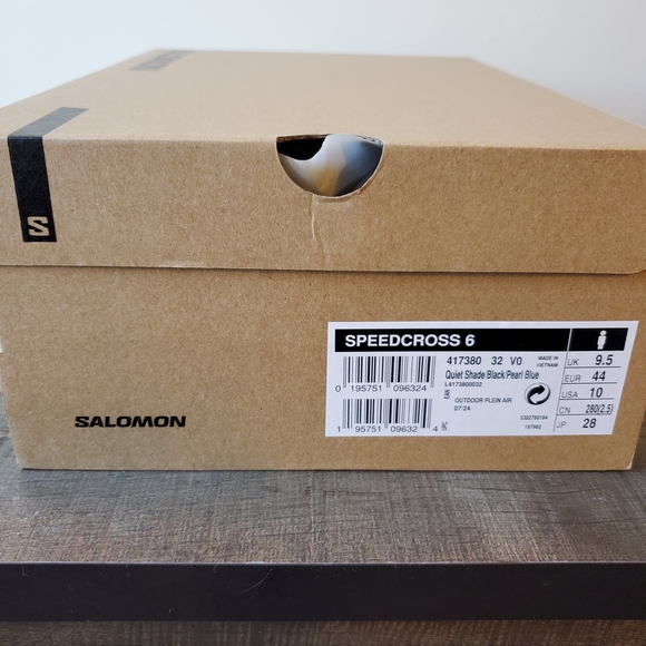 Salomon Speedcross 6 Quiet Shade/Black/Pearl Blue Running Shoe Men's US Size 10 - Picture 9 of 9